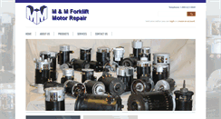 Desktop Screenshot of mmforkliftmotorrepair.com