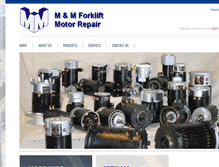 Tablet Screenshot of mmforkliftmotorrepair.com